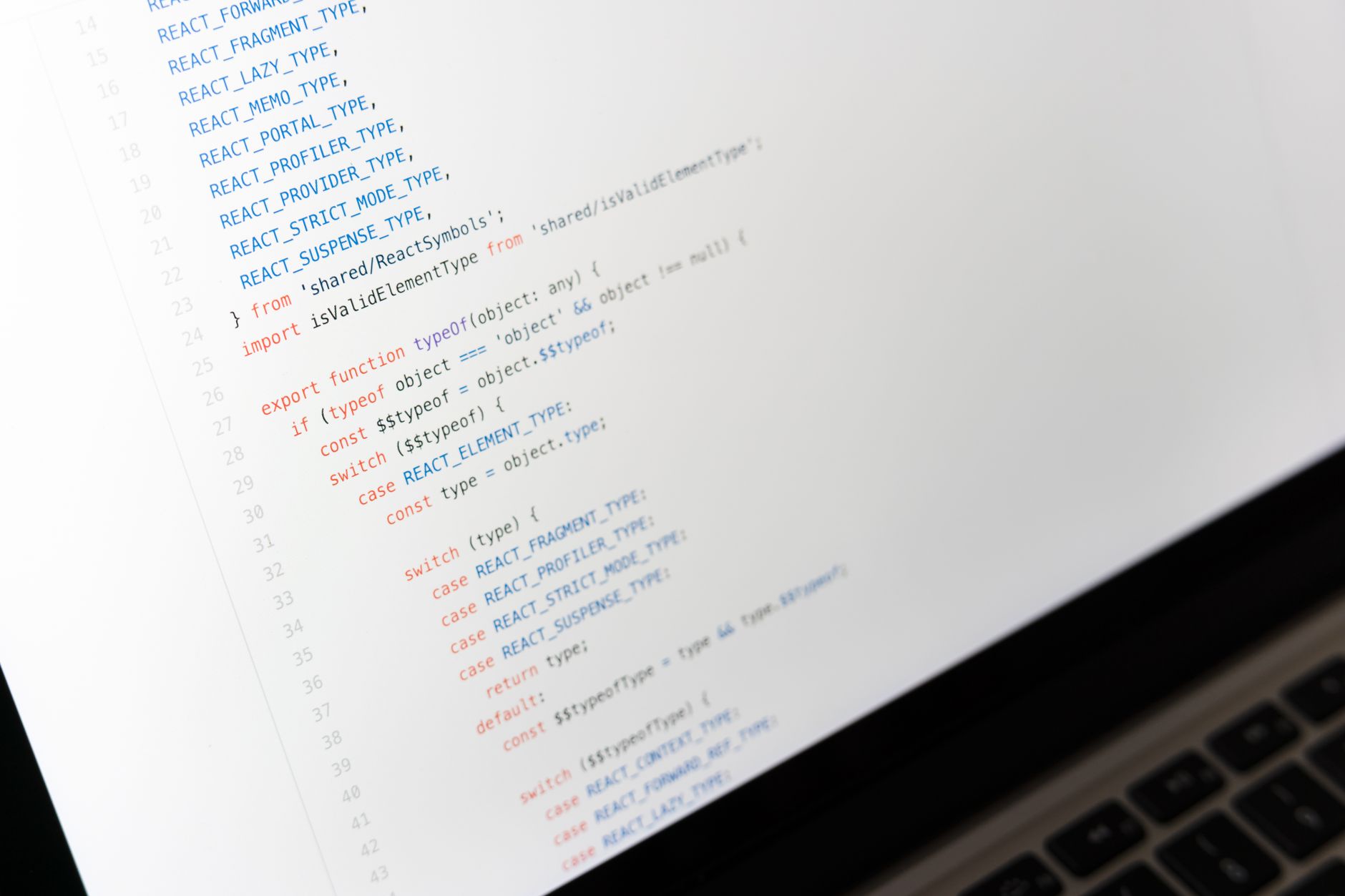 Next.js application code with a feedback widget embed in the root layout