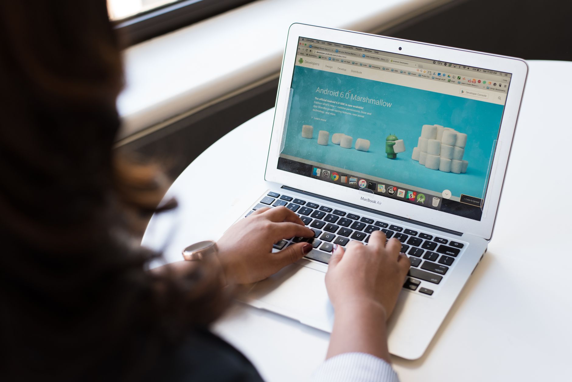 Published Webflow site open in a browser for widget testing