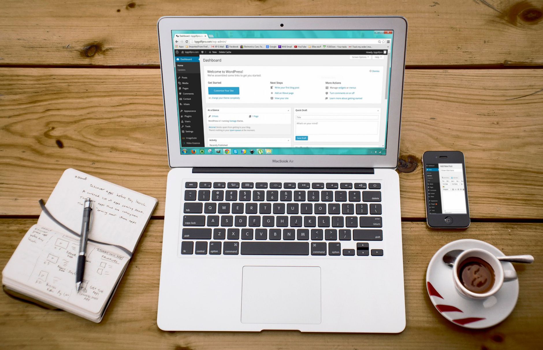 WordPress admin with header and footer script plugin settings