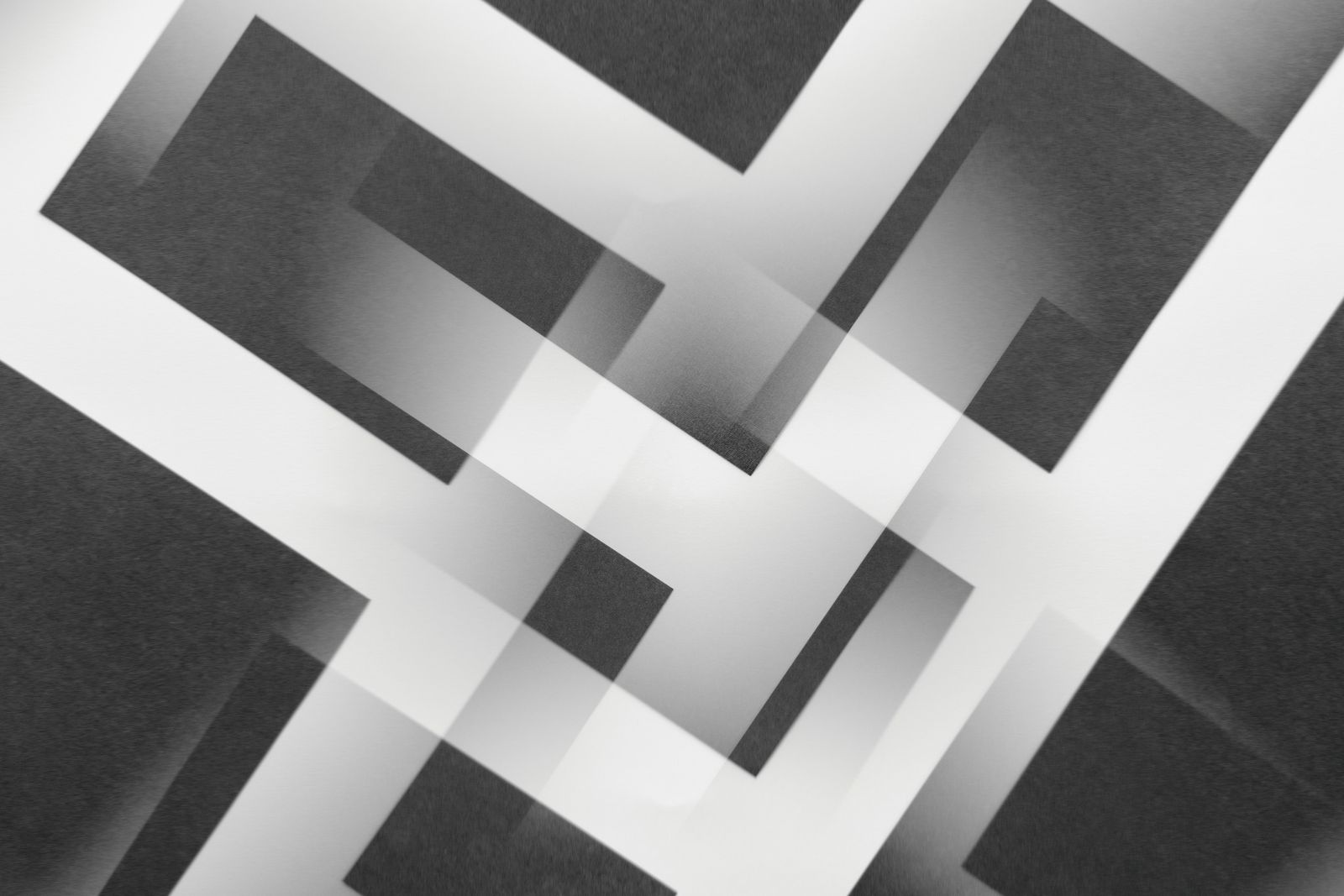 Abstract geometric console structure behind the signup call to action
